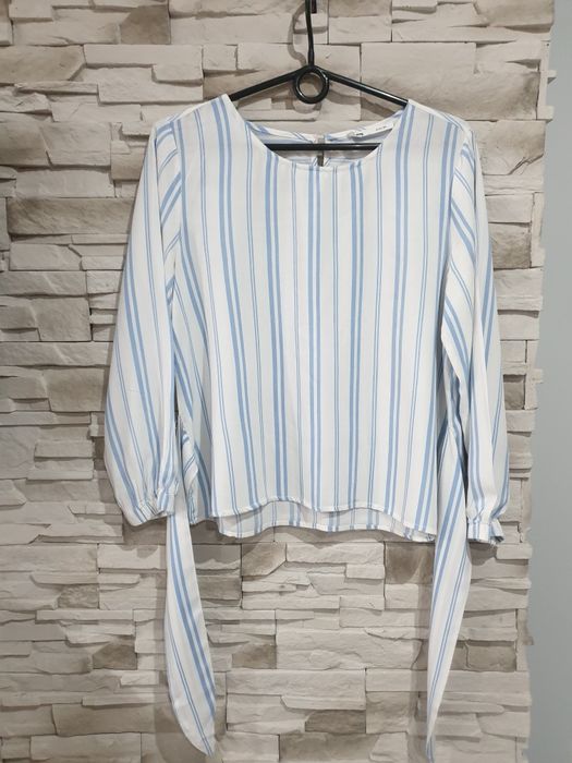 Elegancka biała bluzka 3/4 rękaw Sinsay M