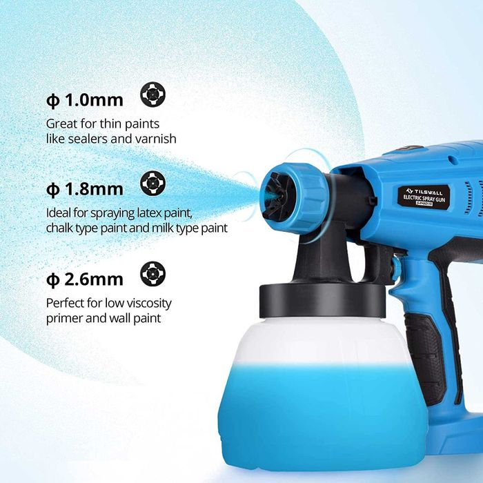(NOVA) Pistola de pintura, velocidade máxima 1200 ml/min