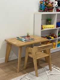 Дитячий стіл та стілець з дерева