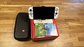 Nintendo switch oled + Zelda + Karta 256gb + pokrowiec