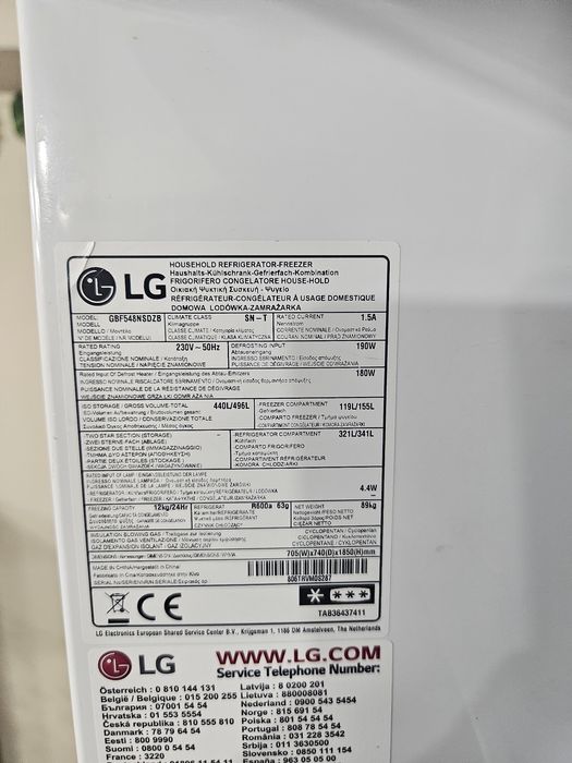 Combinado lg com dispensador agua