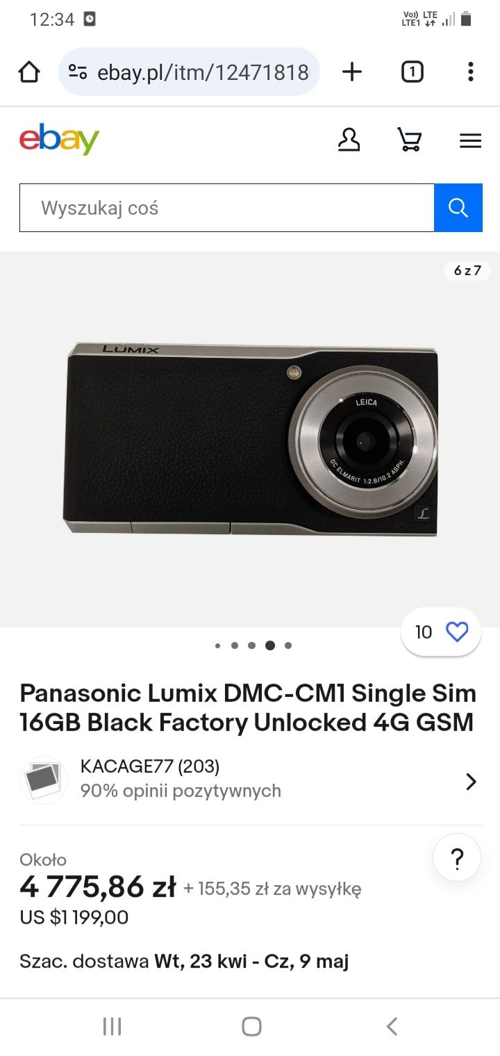 Telefon Panasonic Lumix CM1