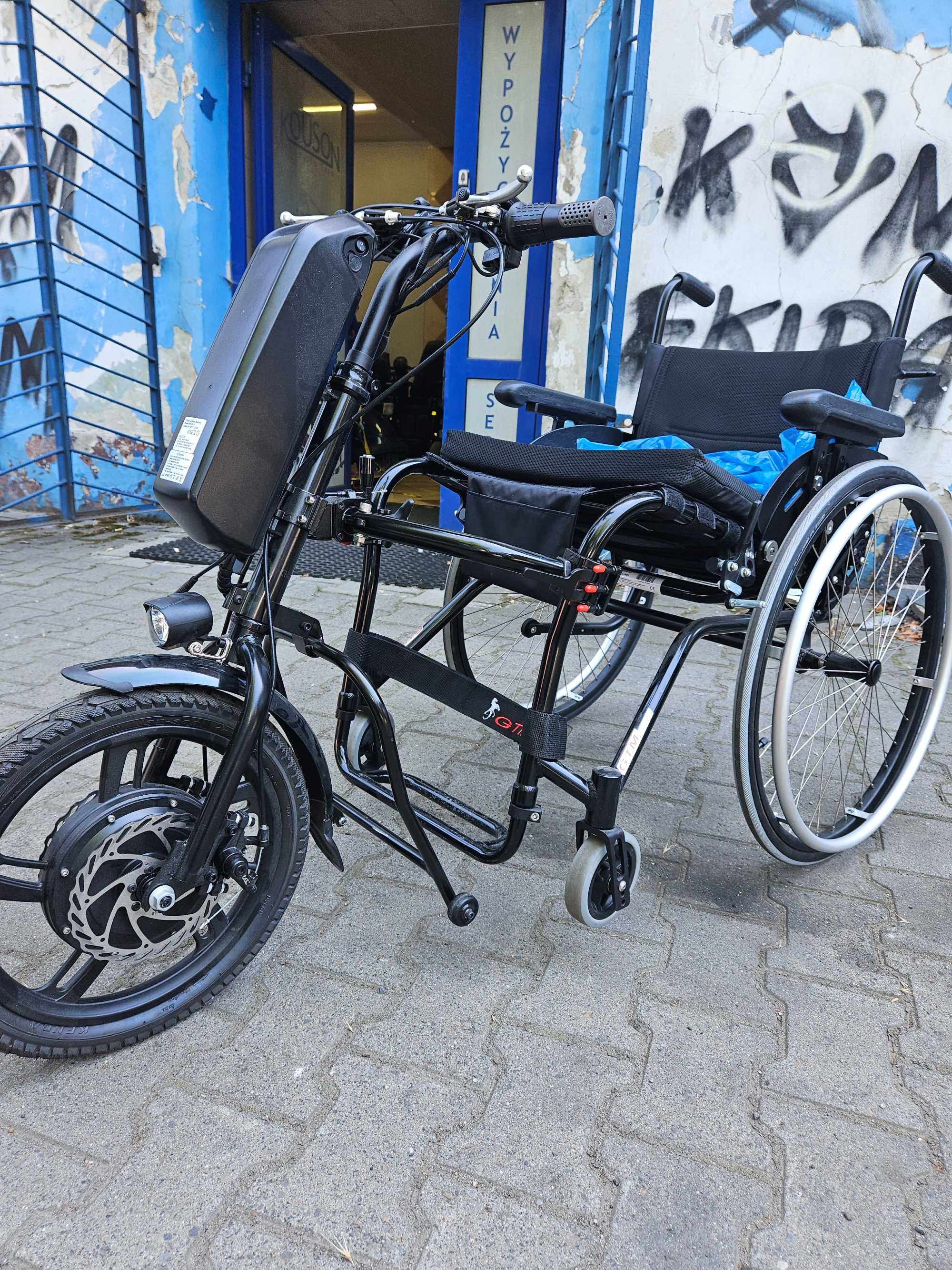 Przystawka rowerowa elektryczna wraz z wózkiem GTM - nowy zestaw