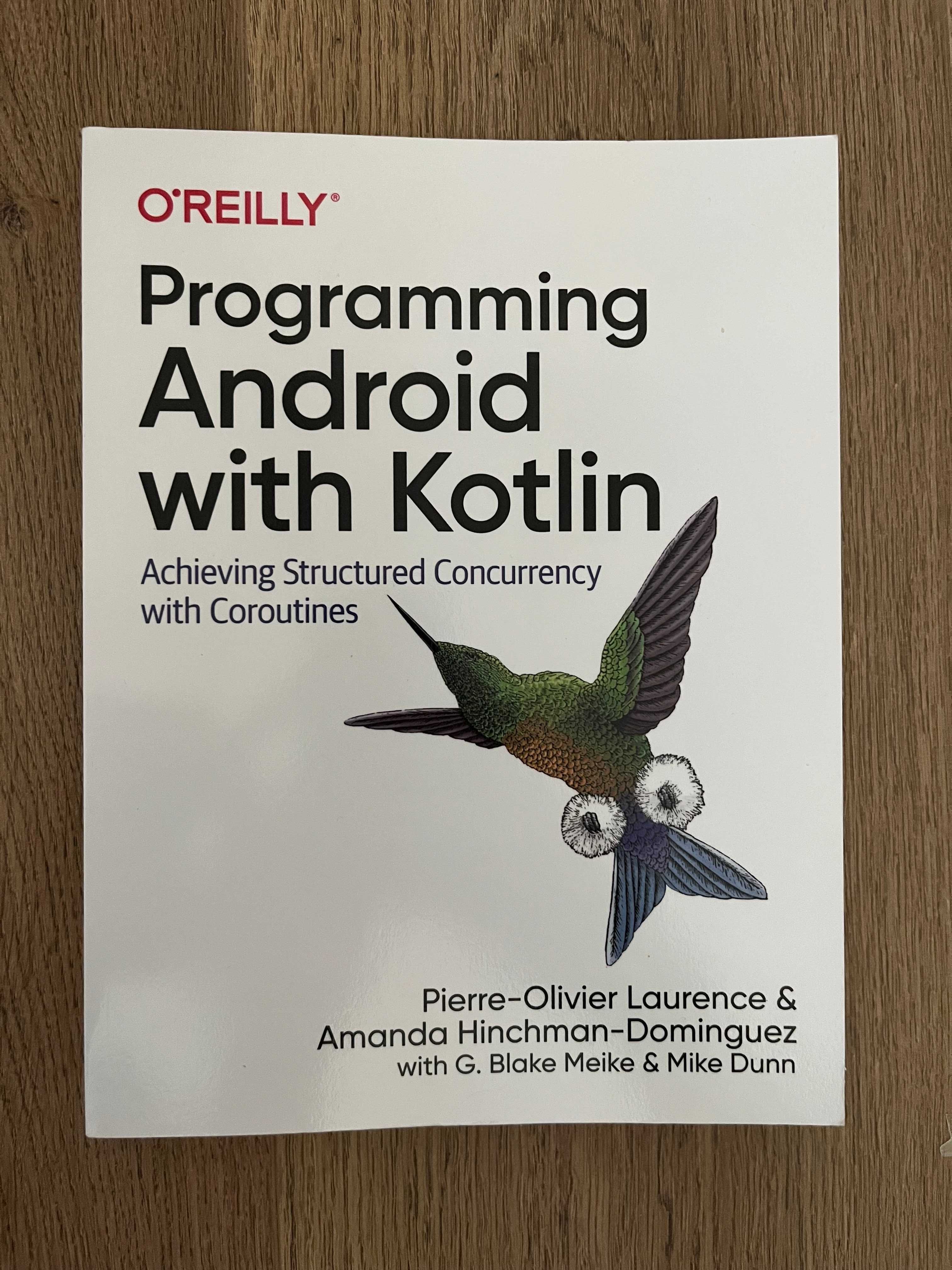 Książka "Programming Android with Kotlin" z dedykacją