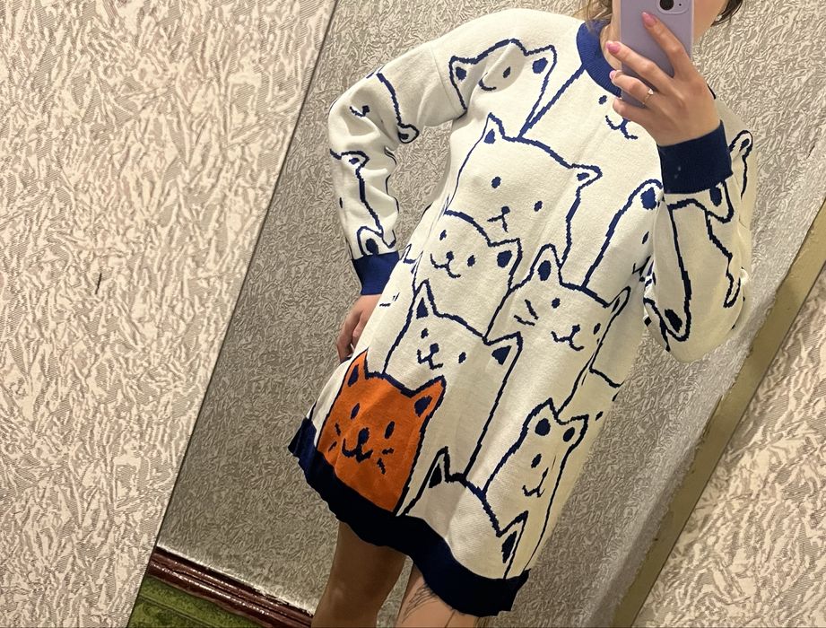 Теплая туника кофта.