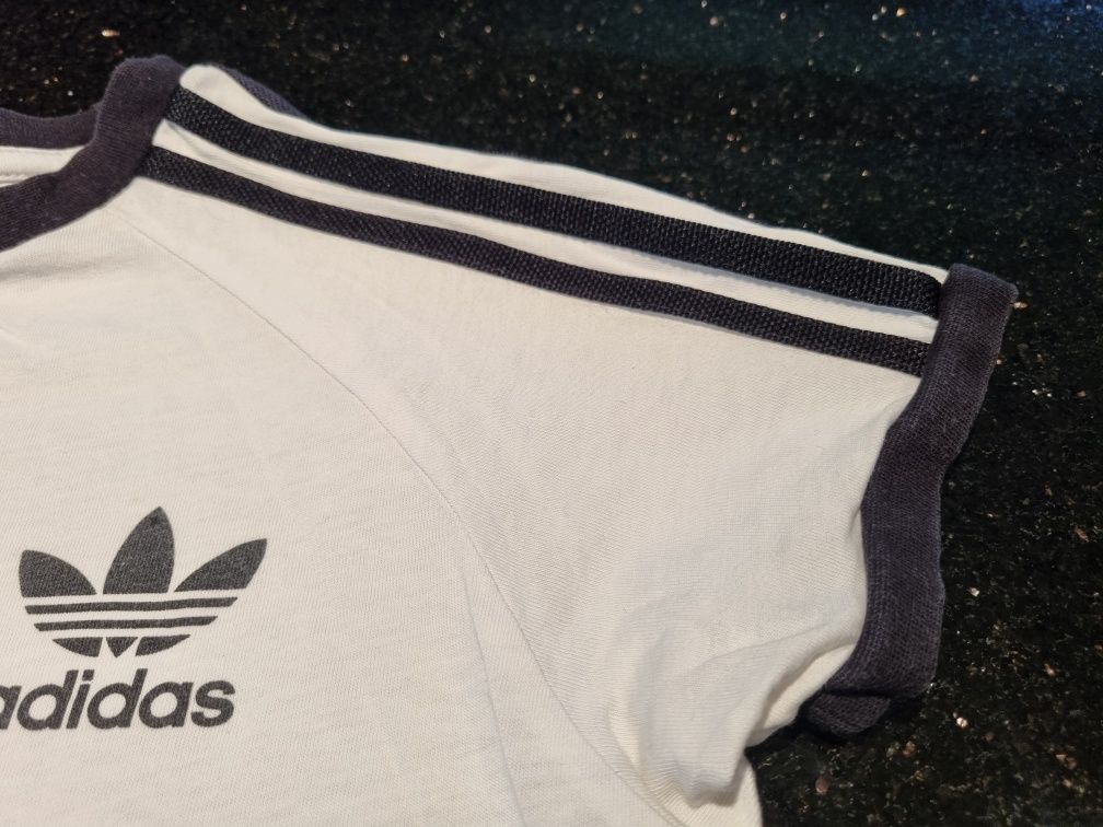 ORYGINAŁ koszulka ADIDAS 140 na wf bluzka T-shirt biała koszulka