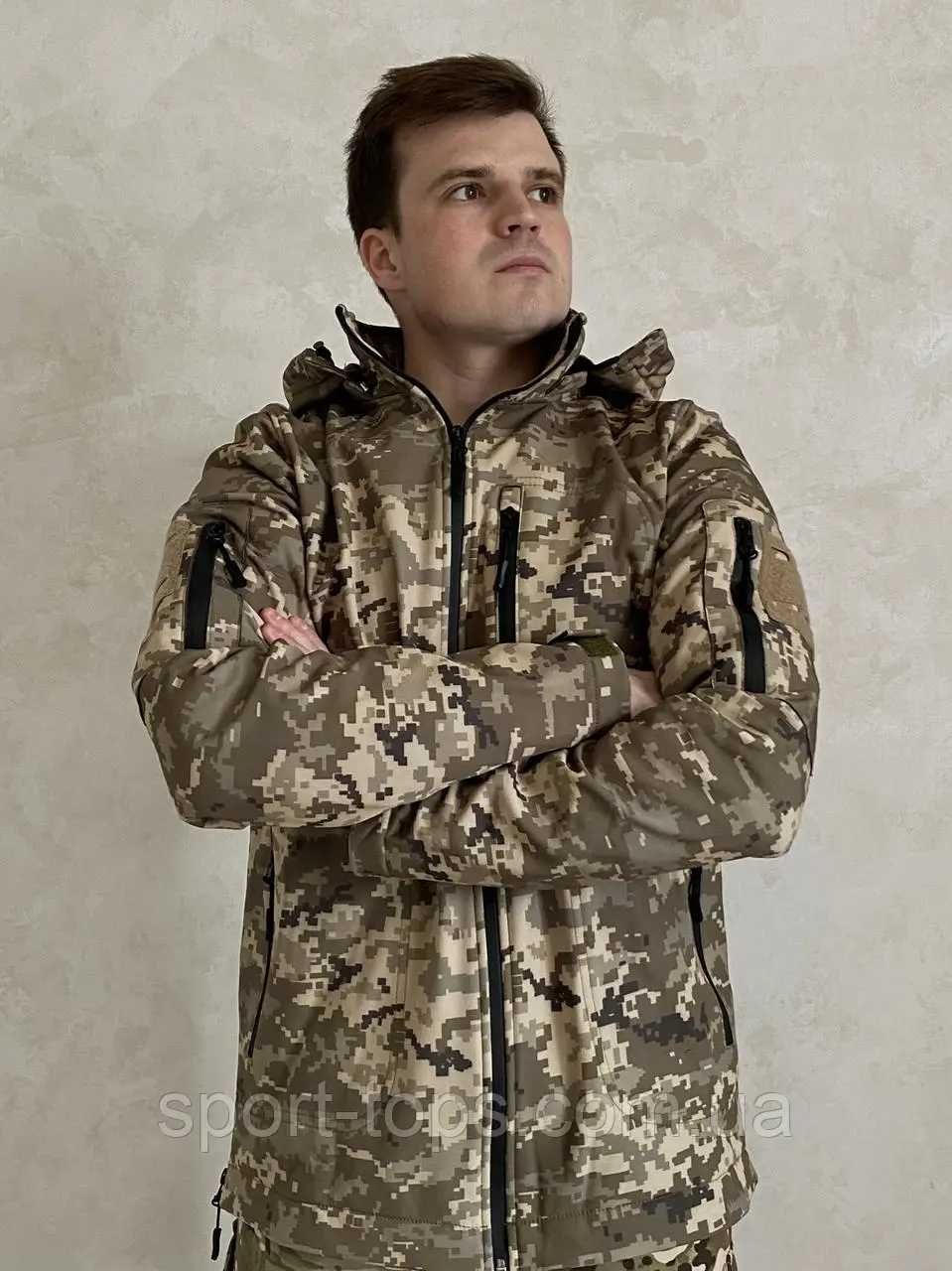 Куртка військова SQUAD Tactical SoftShell піксель