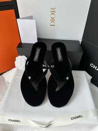 Japonki Chanel Sandal Velvet Black