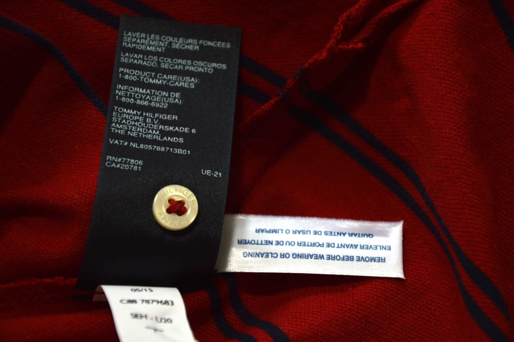 Polo Tommy Hilfiger Custom Fit Bordowy Kolor oryginał różne rozmiary