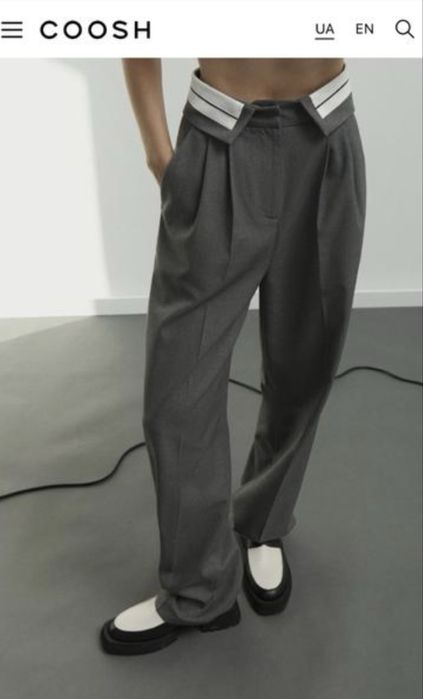 штани брюки з відворотом на талії coosh s