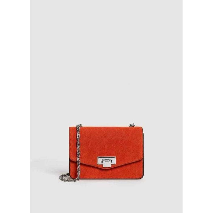 Яркий замшевый клатч от mango mango шикарная классика! премиум