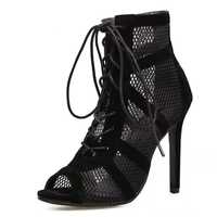 High heels dance взуття хілс р40. чорні, 25см на шнурівці каблук 7-8см