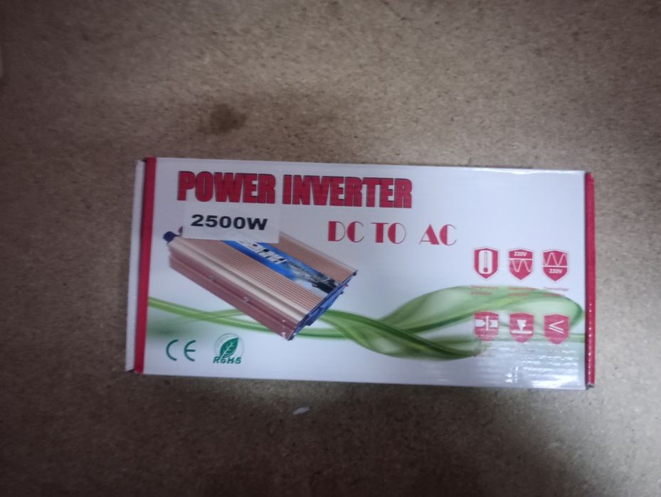 Преобразователь напряжения Power 2500 Вт 12v 220v инвертор