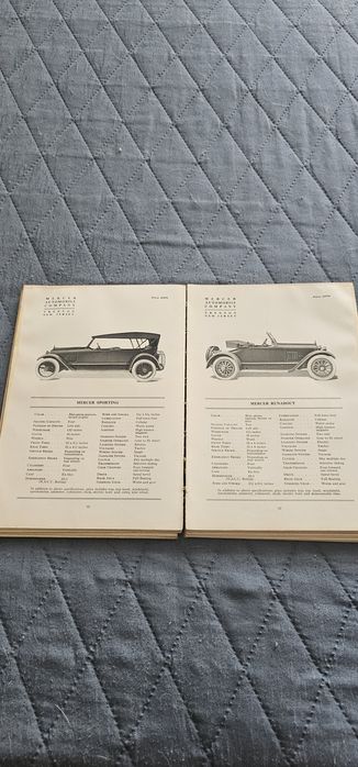 Guia de especificações automóvel de 1918