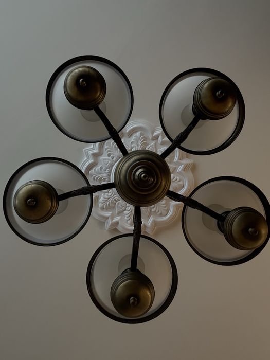 Candeeiros de latão com 5 braços