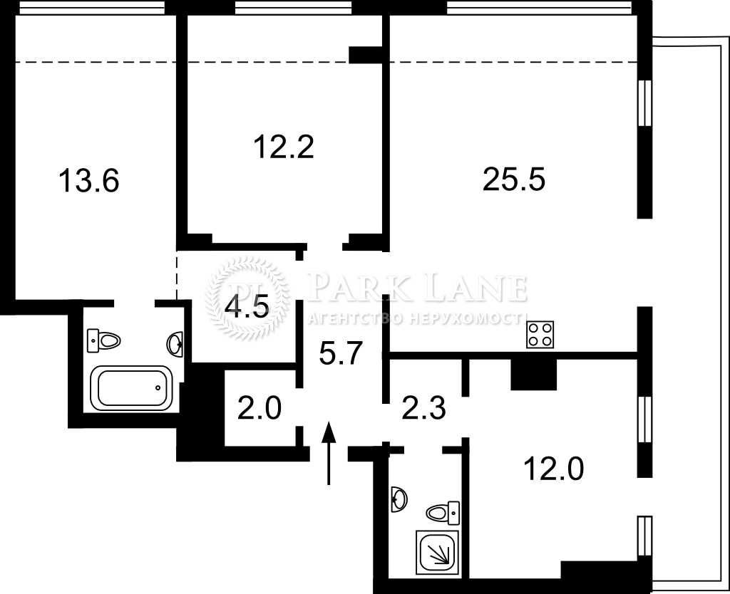 Найкраща ціна 3-к в ЖК Файна Таун, 88 м2, ТЕРРАСА, Салютная 2-1, Нивки