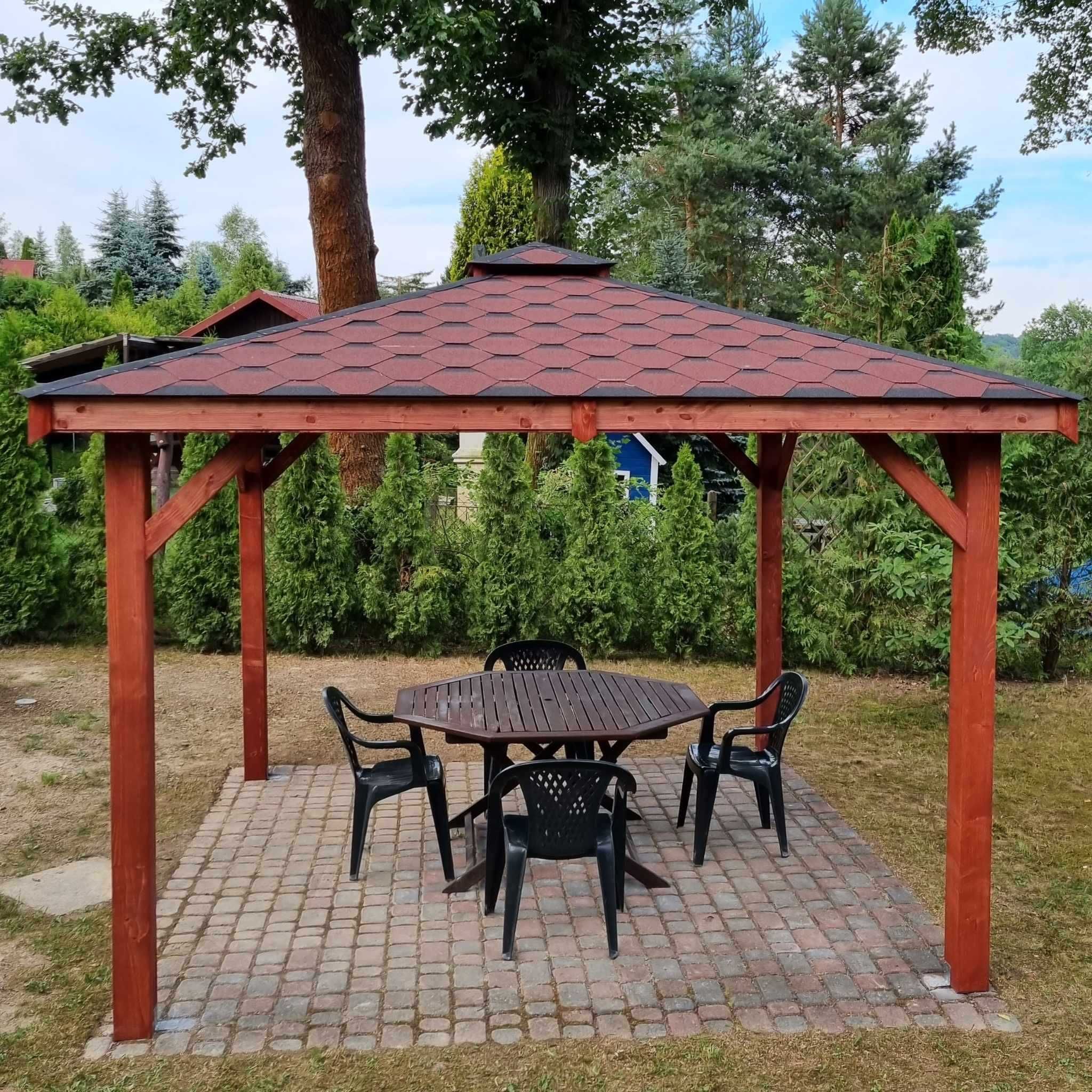 Altana ogrodowa MALTA 3x3  altanka wiata pergola zadaszenie słupy12x12