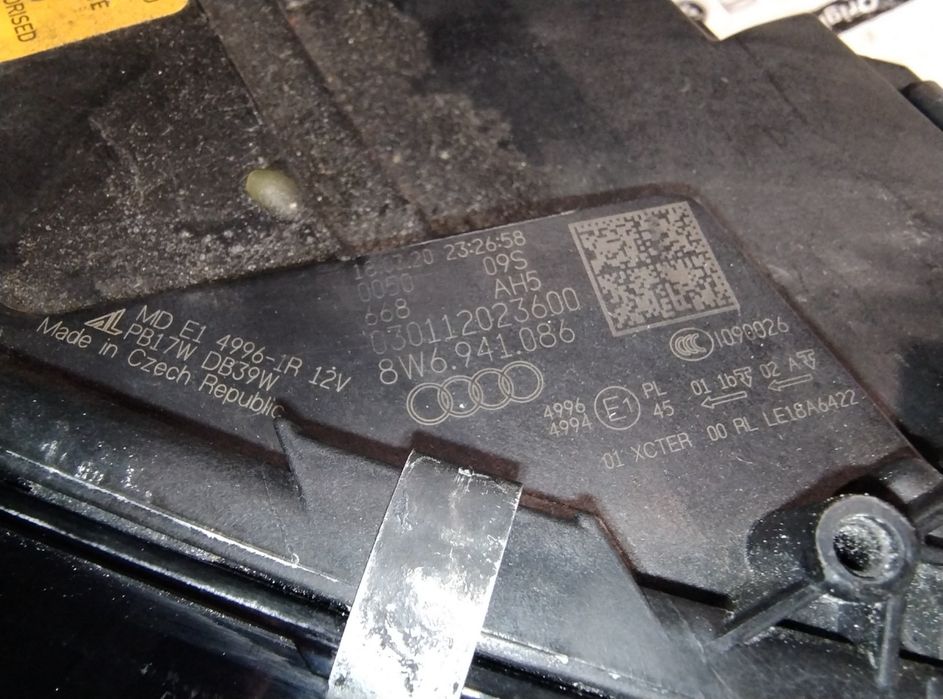 фара фари Audi A5 8w6 rs5 rest laser Ауди A5 лазер комплект оригінал