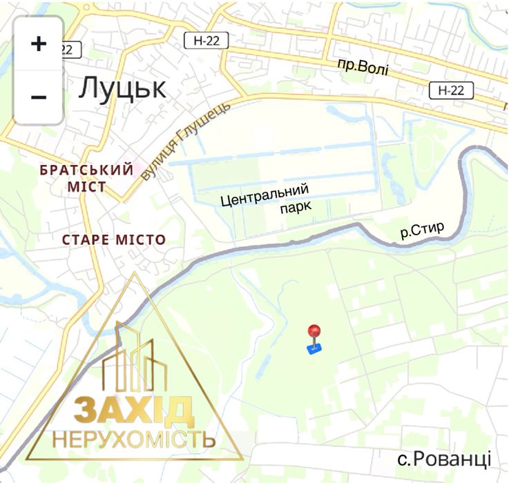 Продаж ділянки 12 сотих біля центрального парку