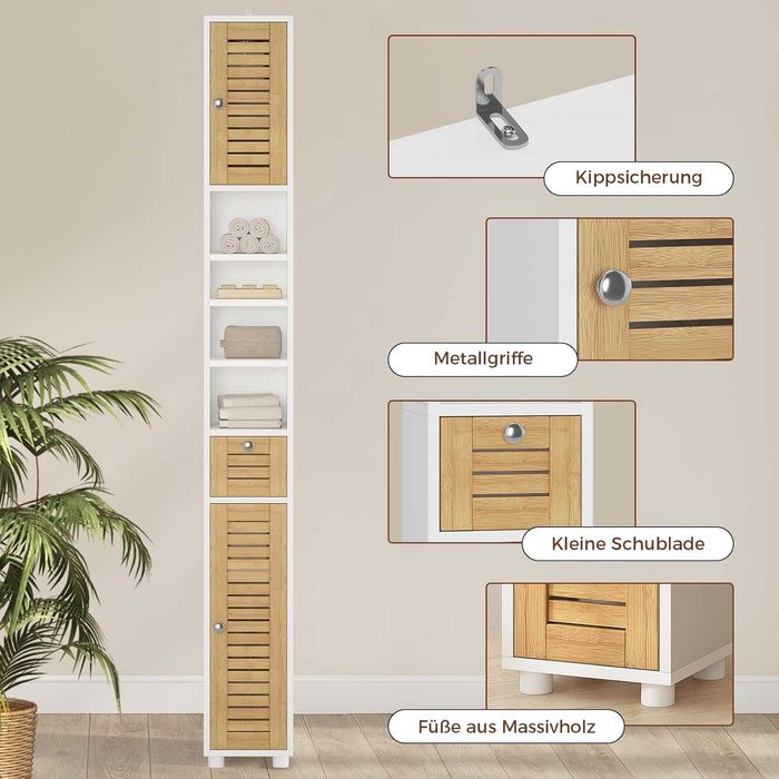 Nowa szafka łazienkowa / półka / słupek / bambusowa/ 22x20x180 / N230!