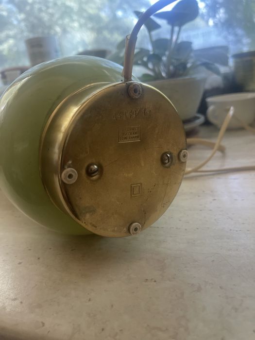 Lampa Lumet Poznań bałwanek PRL lata 60/70 miętowa