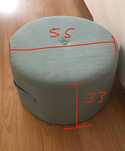 Puff azul mar forma circular