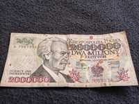 Banknot dwa miliony złotych 1993