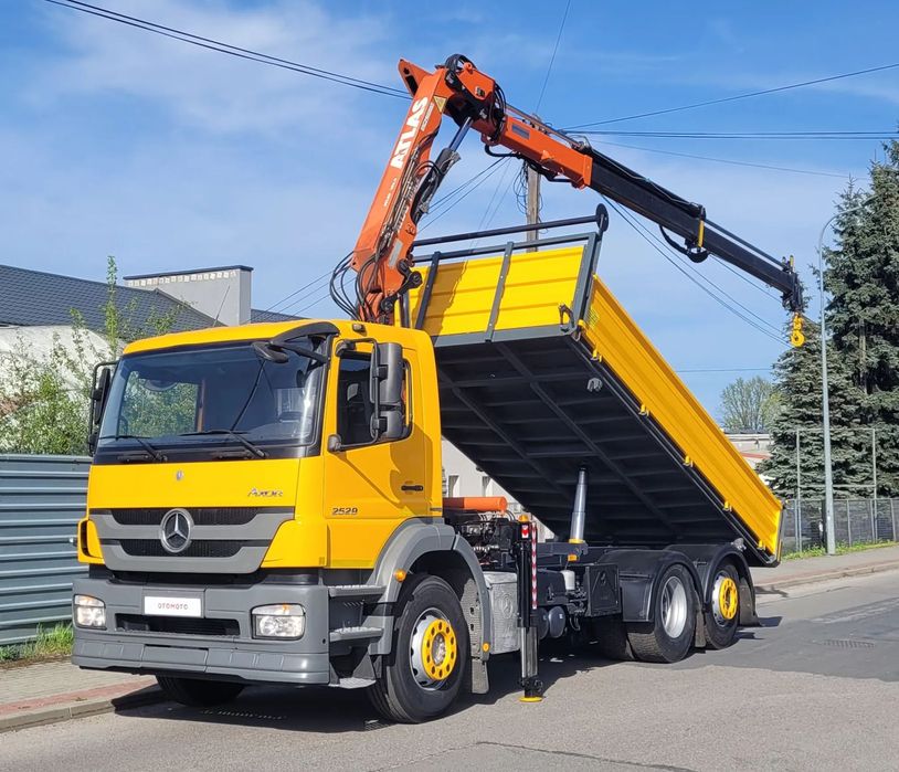 Mercedes-Benz AXOR 2529 HDS NOWY KIPER WYWROTKA oś SKRĘTNA  NOWA Zabudowa 5,3m 3str ATLAS Terex nie Palfinger Hiab 6x2 6x4 4x4 6x6