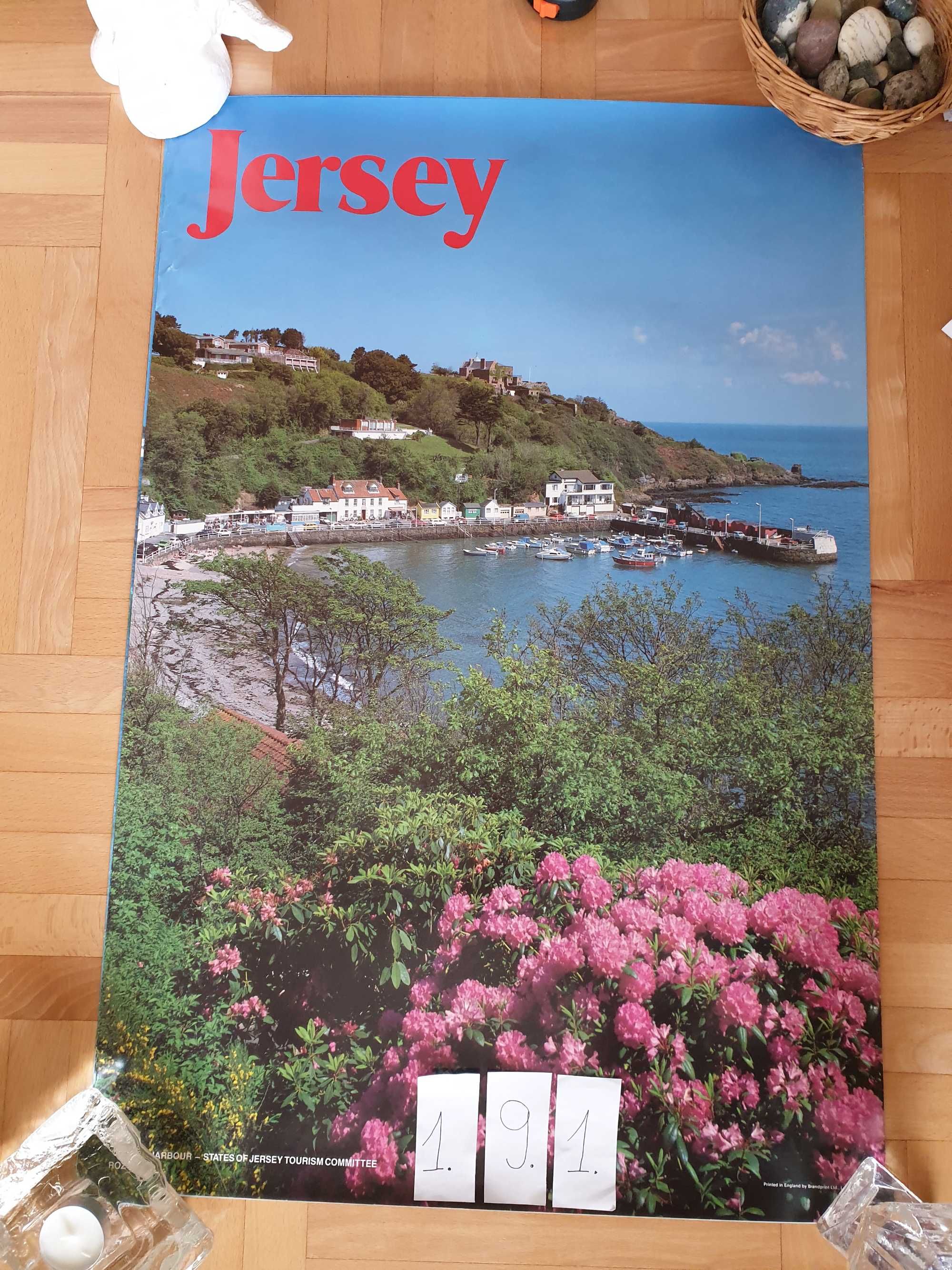 4x plakat Jersey, komplet wyspa Jersey, wielka Brytania, Anglia