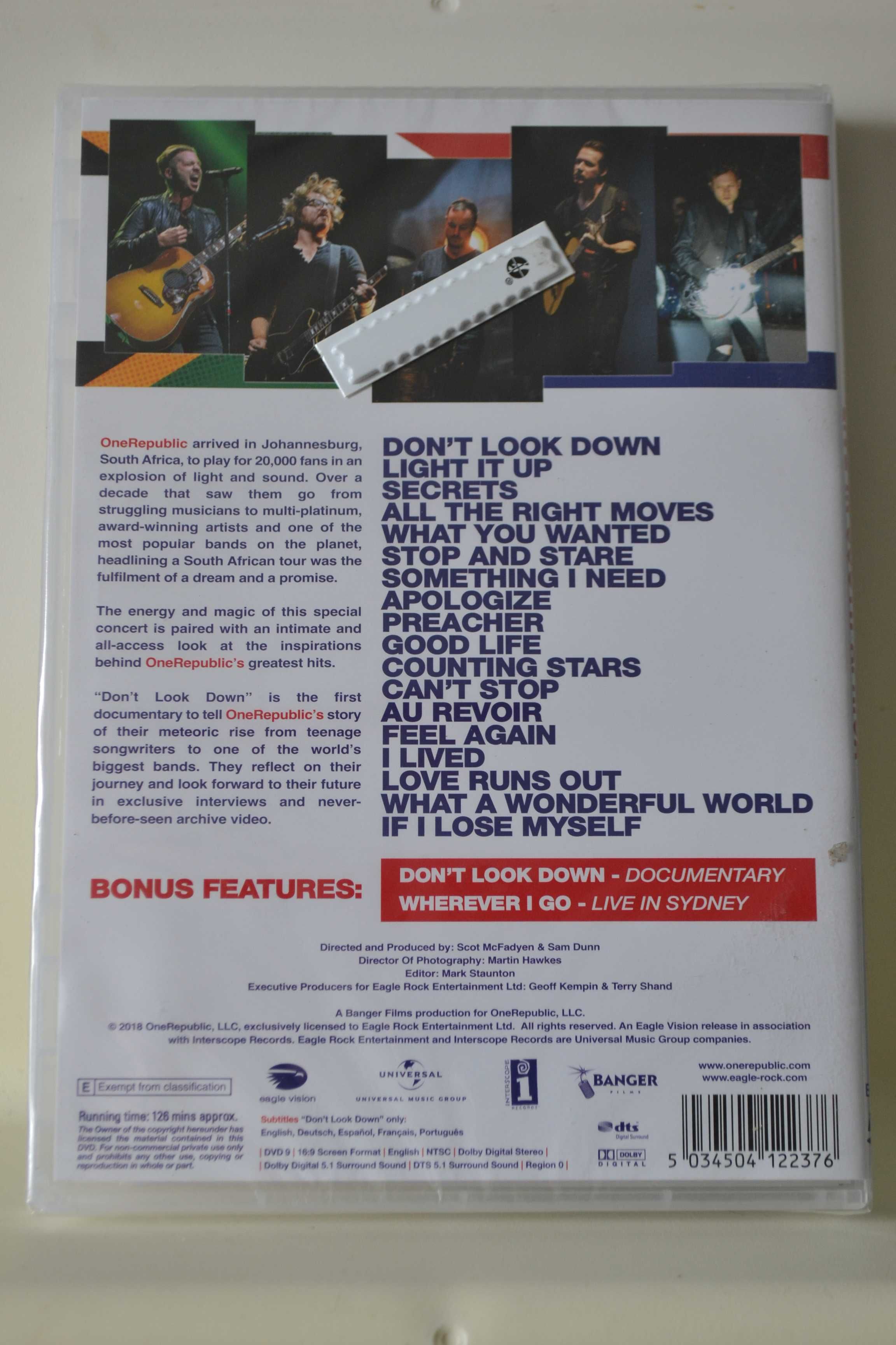 One Republic  Live In South Africa  DVD Nowa