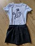 Szorty spodenki na lato len by H&M 38 i koszulka