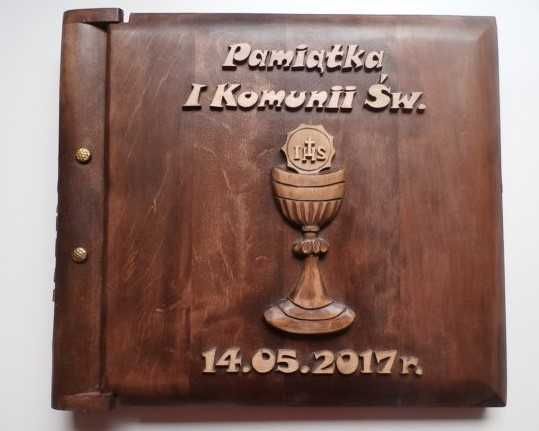 Albumy do zdjęć, drewniane, ręcznie rzeźbione