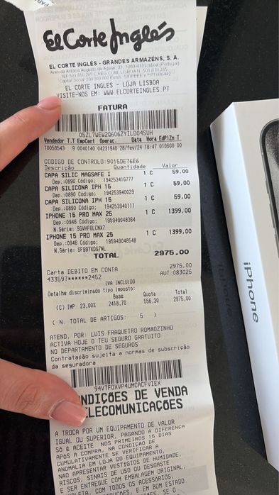 Iphone 15 pro max 256 titânio branco