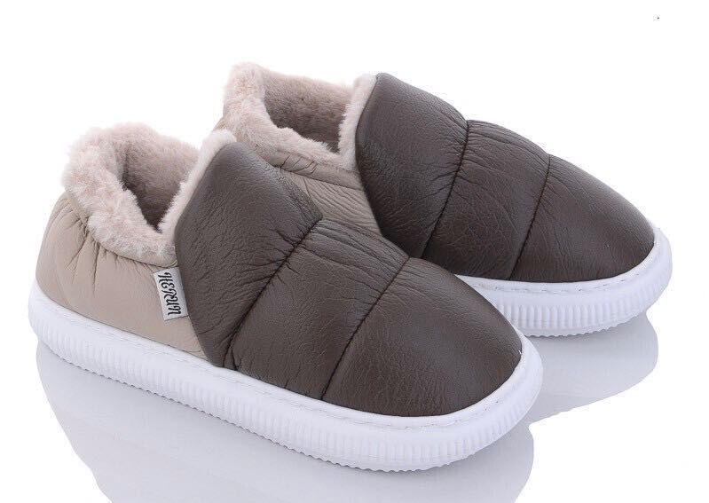 Тапки Крокси теплі, домашні капці утеплені з закритим носком Luck Line