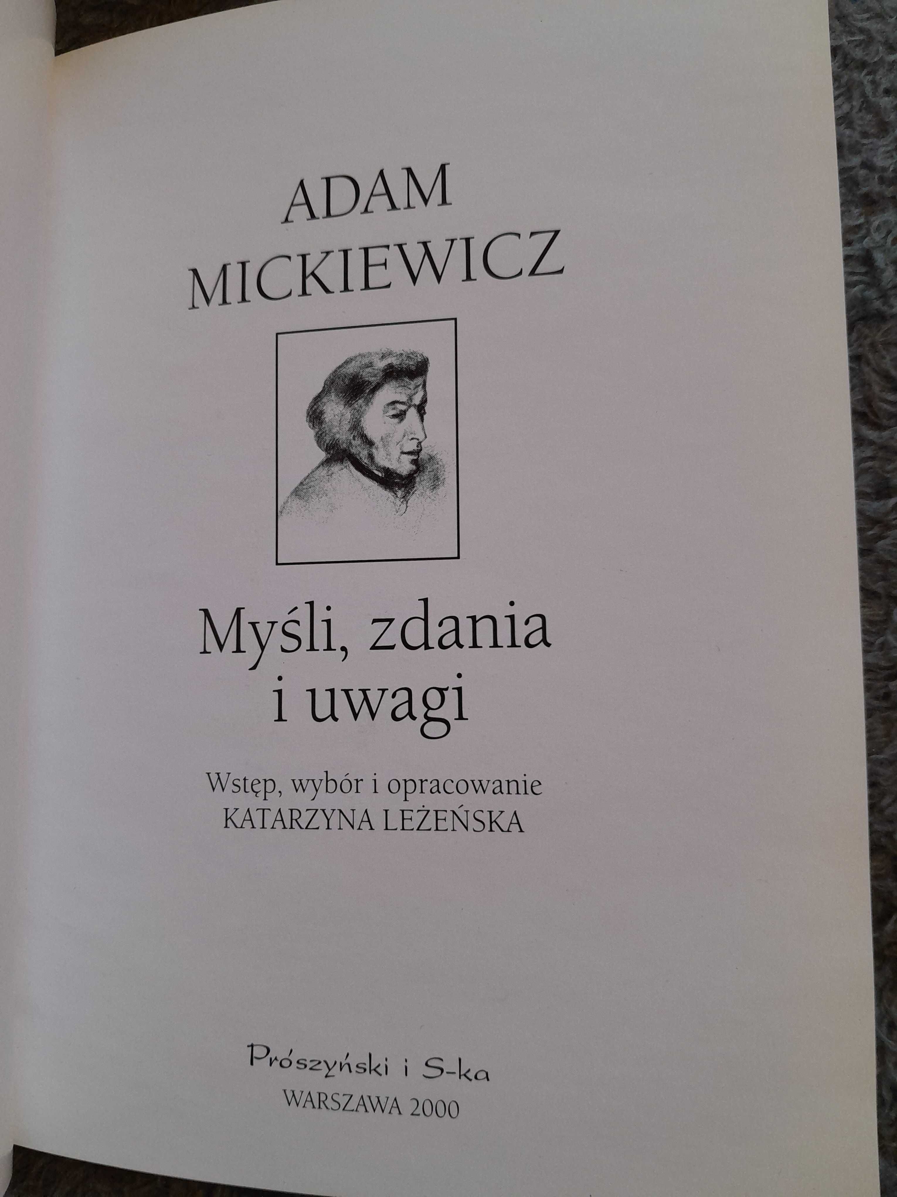 Adam Mickiewicz Myśli, zadania i uwagi