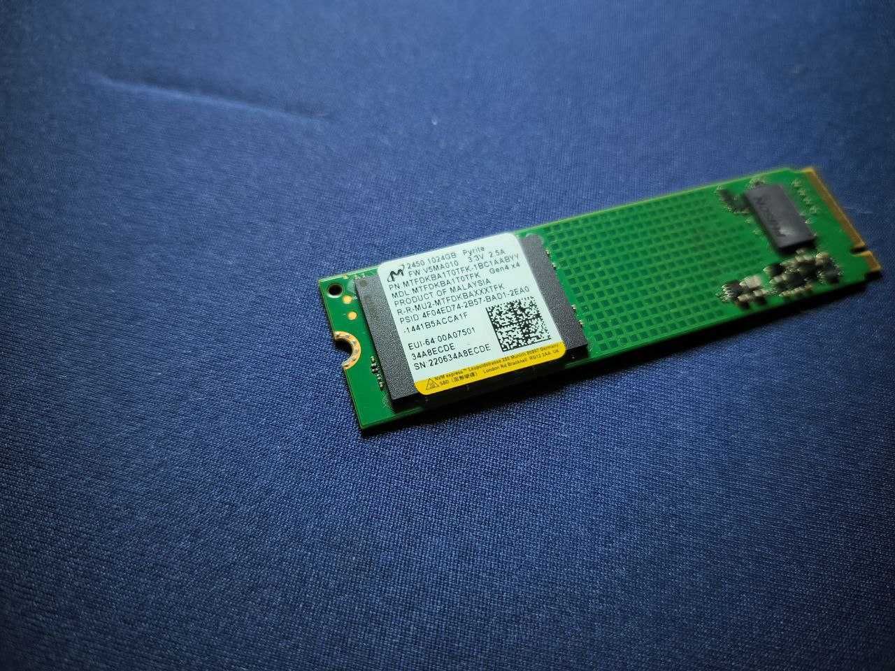 Диск 1тб Micron 2450 1тб 1tb nvme MTFDKBA1T0TFK SSD 1TB M.2