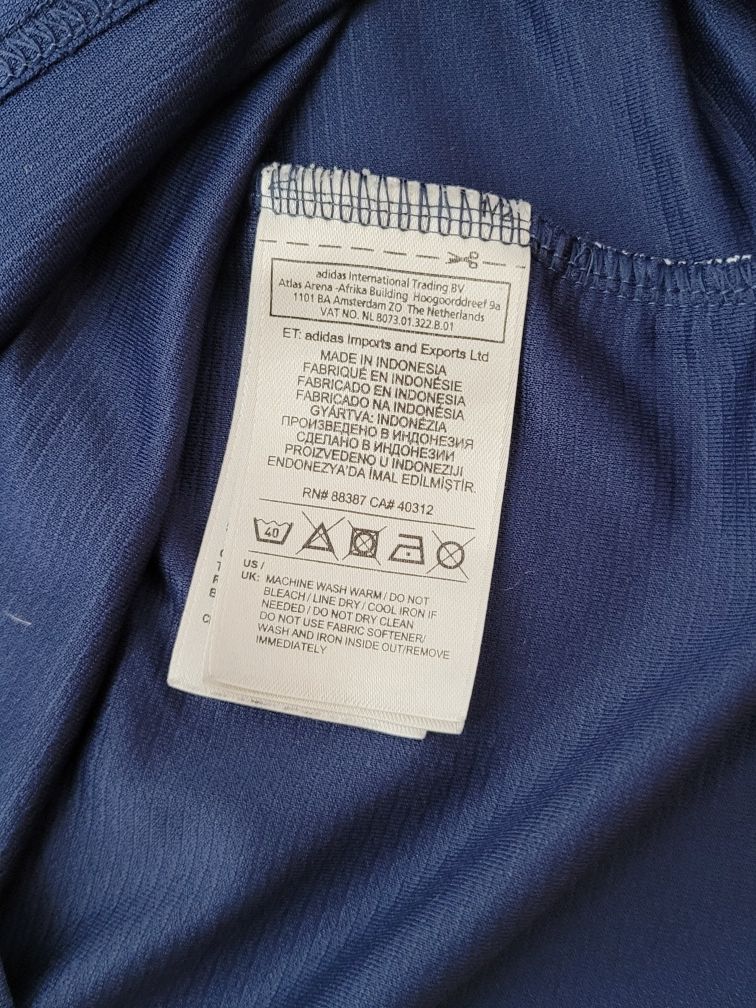 Bluzka sportowa Adidas męska S granatowa 3 paski t-shirt męski