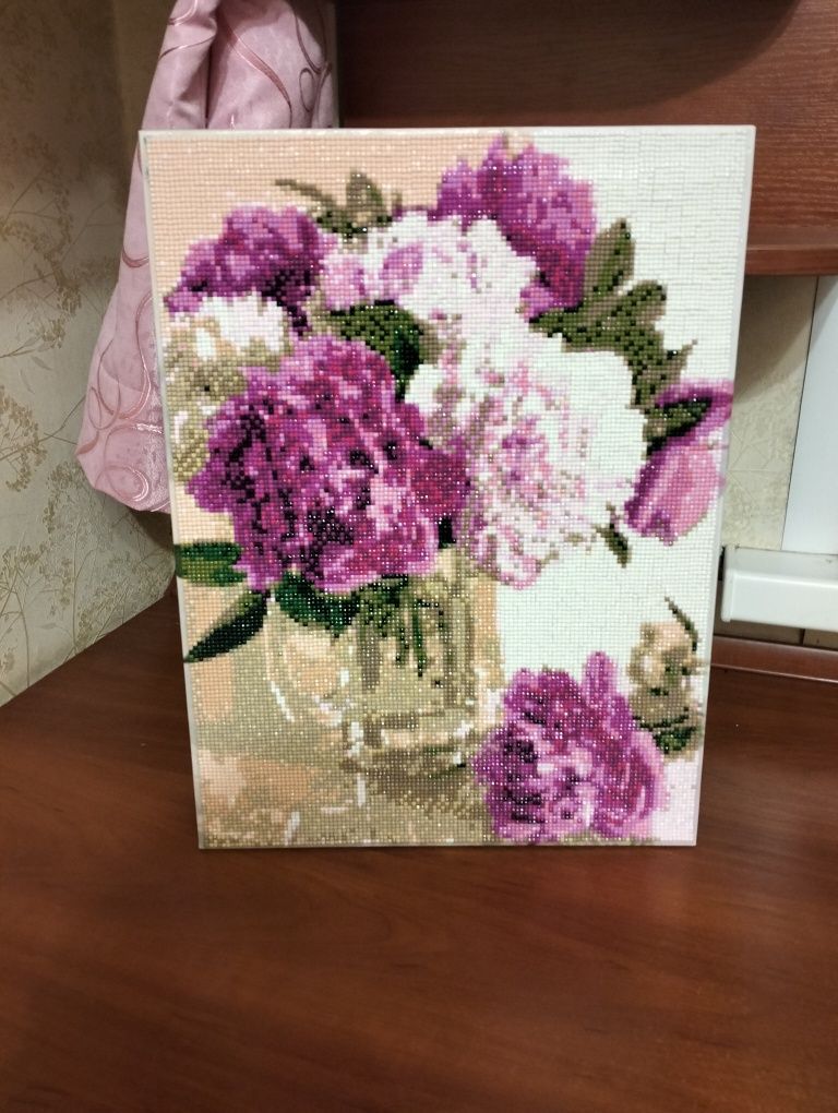 Алмазная мозаика готовая картина 30х40, покрытая лаком