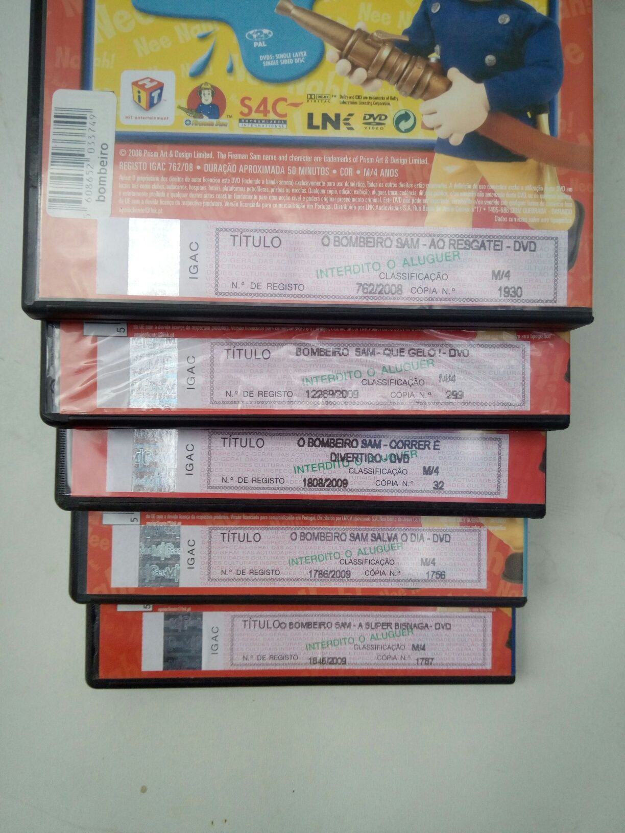 5 DVD: O bombeiro Sam