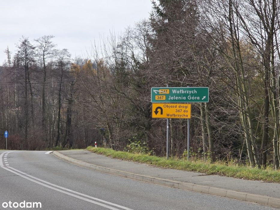 Działka usługowa przy głównej drodze - Wałbrzychu/Kamienna Góra