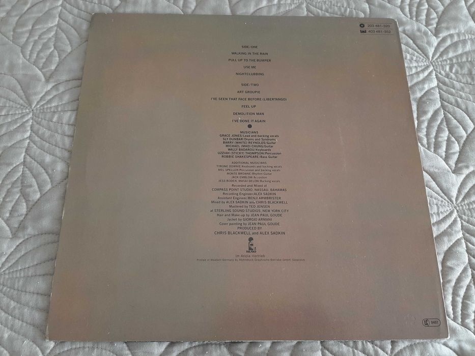 Grace Jones - Nightclubbing - Germany - Vinil LP