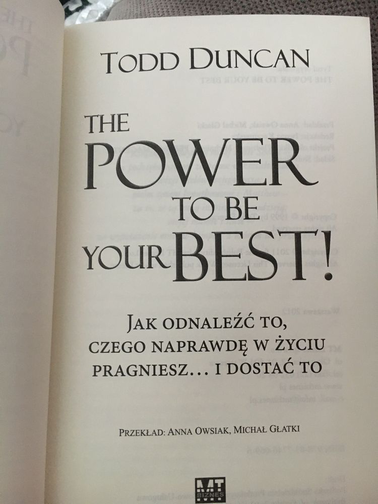 Książka-The Power to be your Best