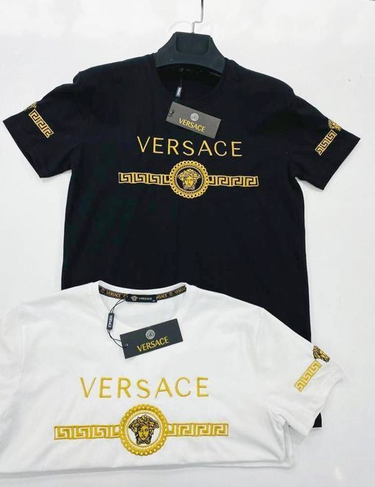 СКИДКА! Versace мужская футболка вышит рисунок