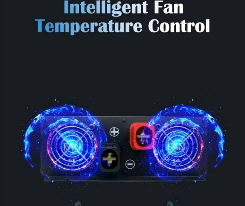 Инвертор из 24В в 220В, очень мощный 5кВт рабочая, 12кВт пик, ч.синус