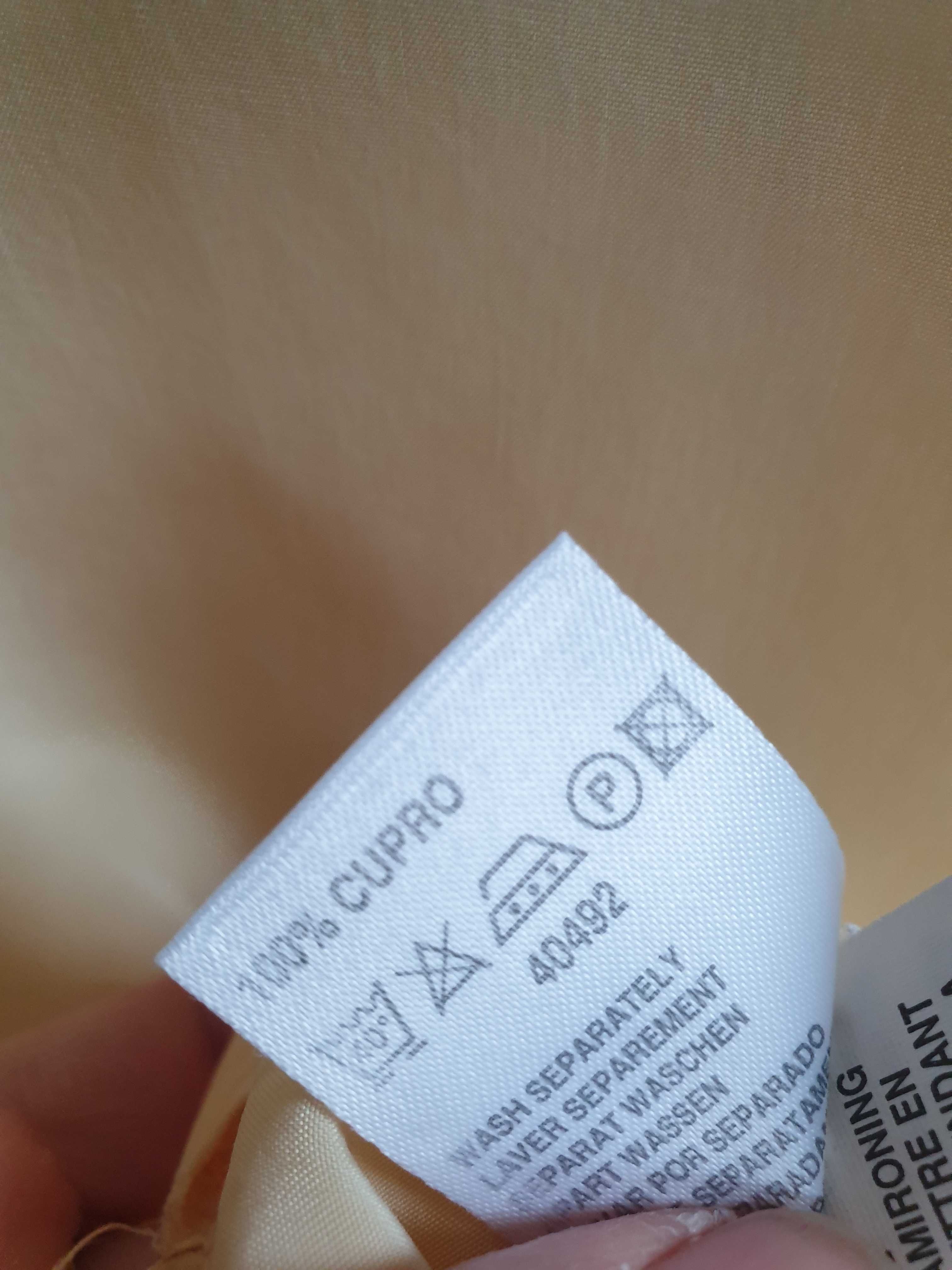 Żółta bluzka koszula 100% cupro jak jedwab Canada 46 48