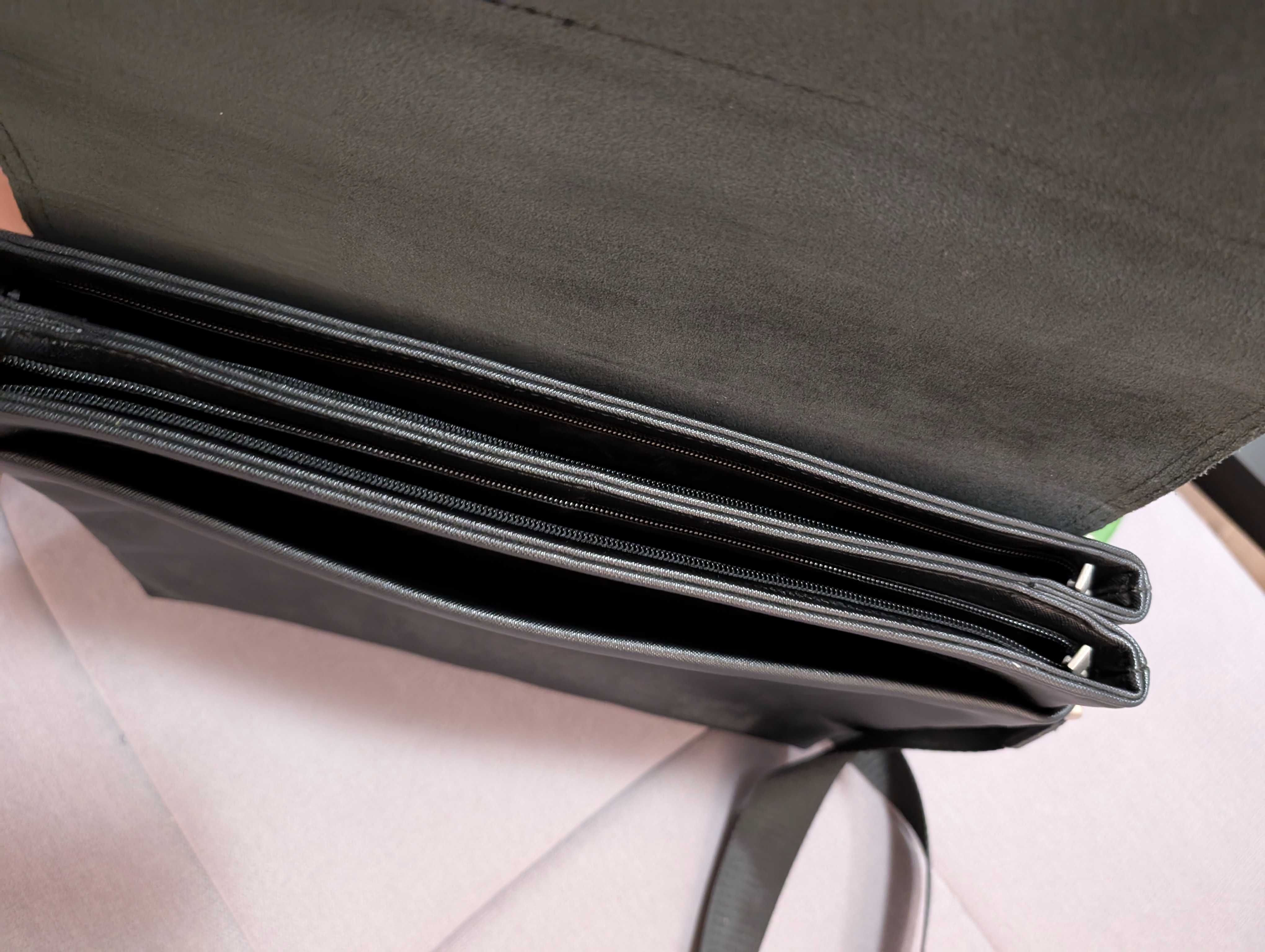 Skórzana Torba na laptopa, dokumenty crossbody messenger