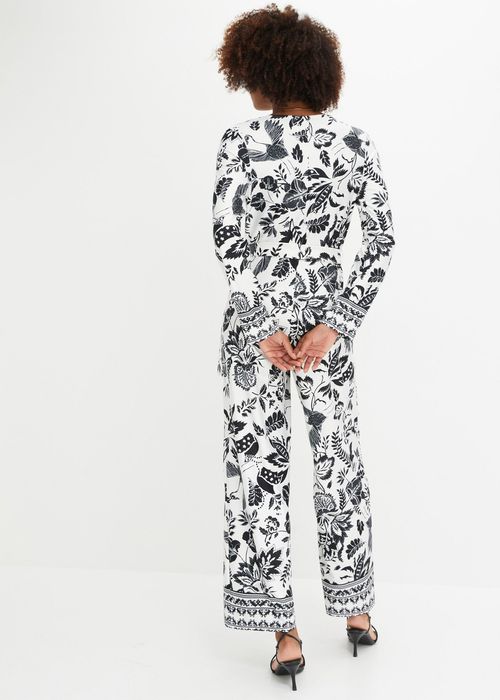 B.P.C kombinezon biały w czarne wzory 36/38.