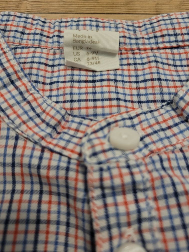 Elegancka koszula w kratę H&M r. 74