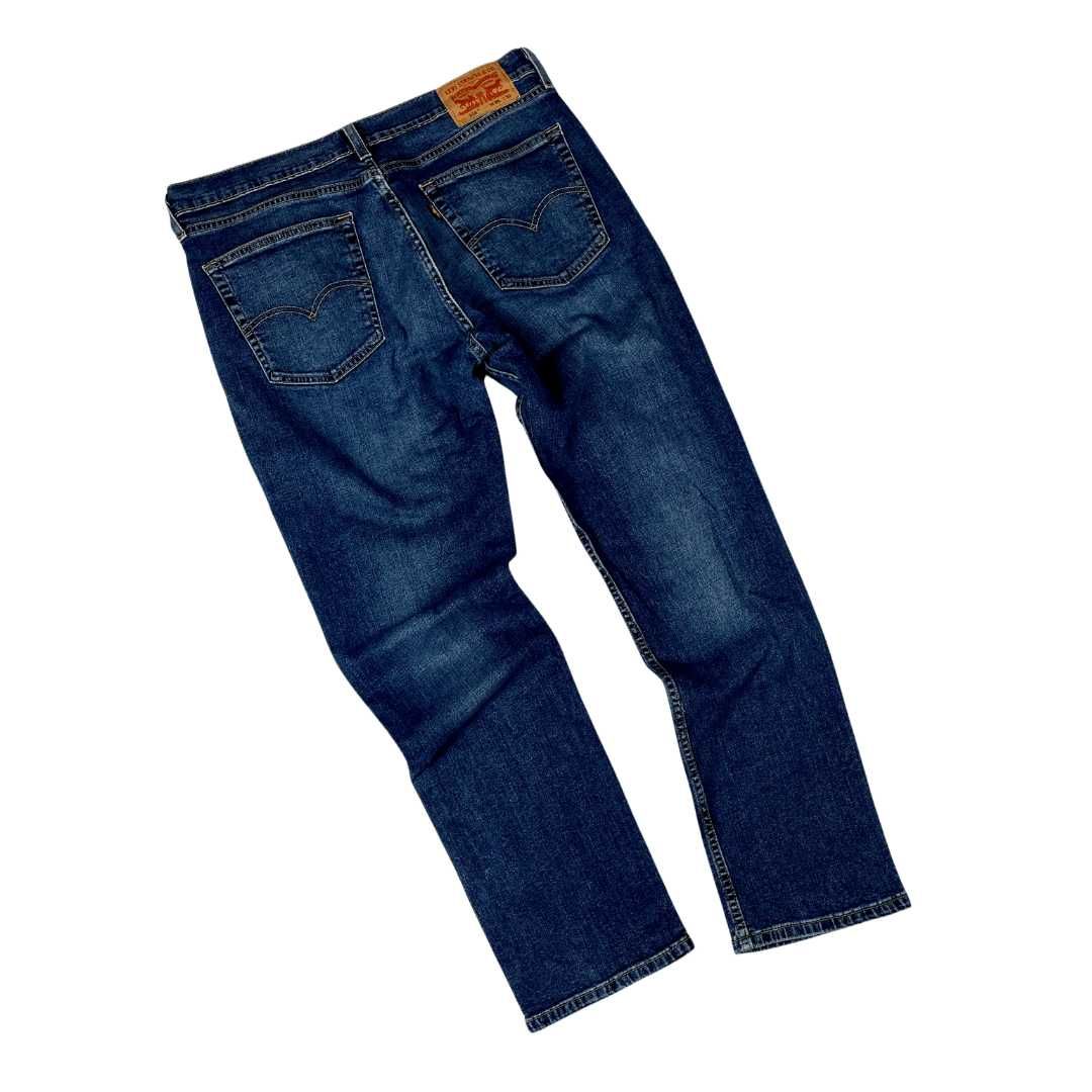 Levi’s 514 faded washed spodnie jeansowe denim navy y2k (36×32)