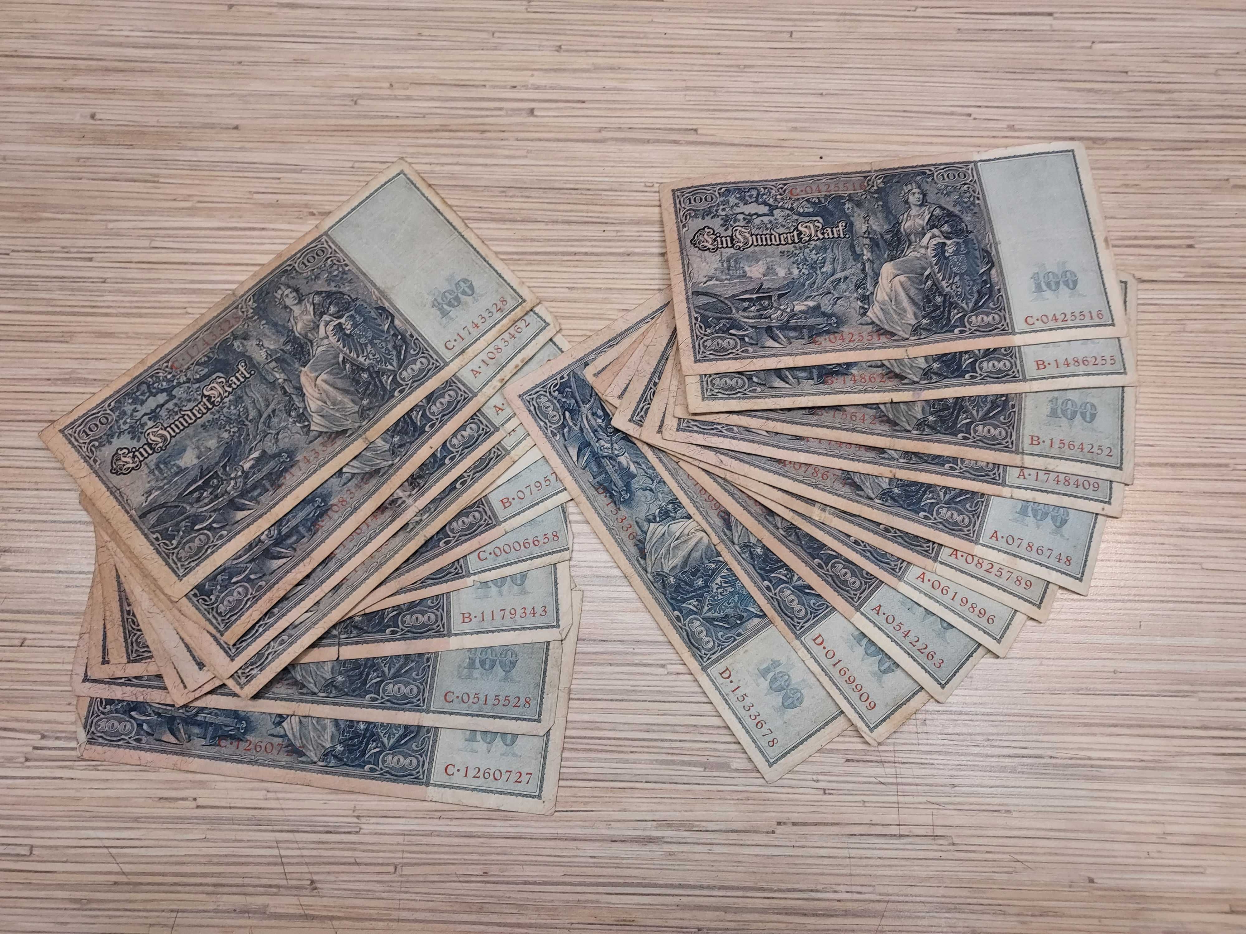100 Marek  banknoty z 1908 roku